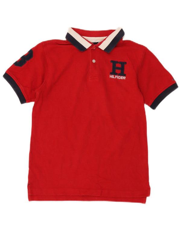 Tommy Hilfiger Boys Graphic Polo πουκάμισο 12-13 ετών Μεσαίο κόκκινο χρώμα
