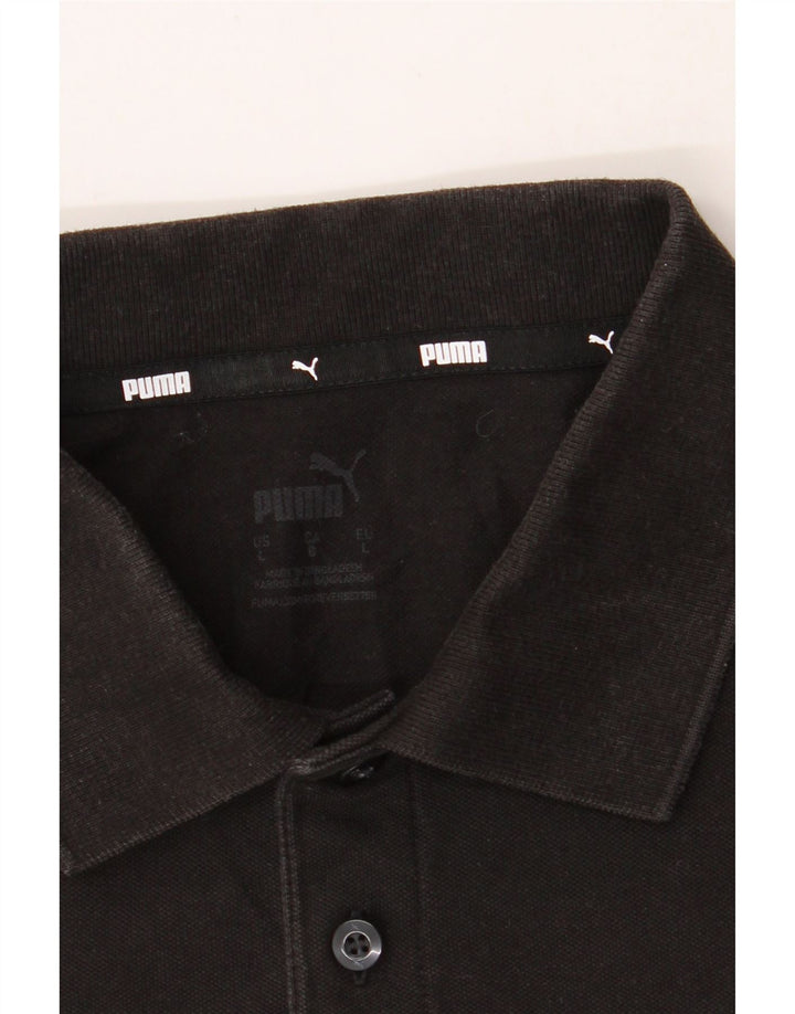 PUMA Mens Polo Shirt Large Black Vintage Puma and Second-Hand Puma from Messina Hembry 