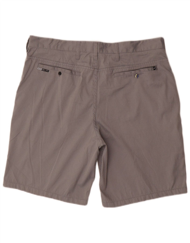 Ανδρικό σορτς Chino Hurley W36 Large Grey Pinstripe Polyester