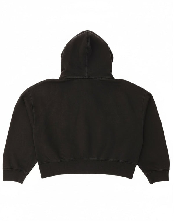 Calvin Klein Jeans Γυναικείο πουλόβερ με κουκούλα με φερμουάρ UK 14 μεσαίο μαύρο