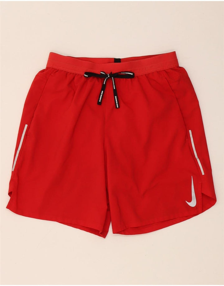 Γυναικείο αθλητικό σορτς Nike Dri Fit UK 8 Μικρό κόκκινο πολυεστέρα