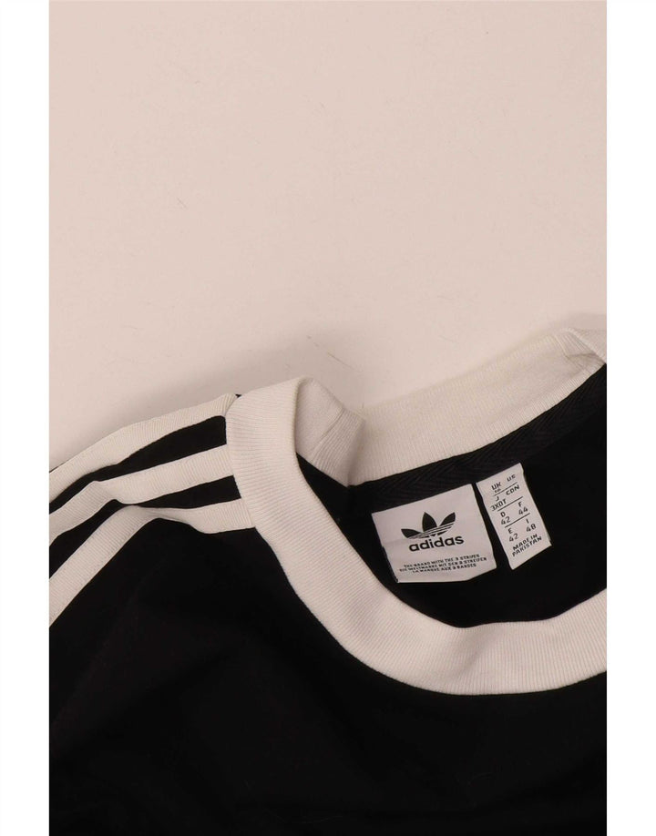 Adidas Γυναικείο τοπ μακρυμάνικο UK 16 Large Μαύρο