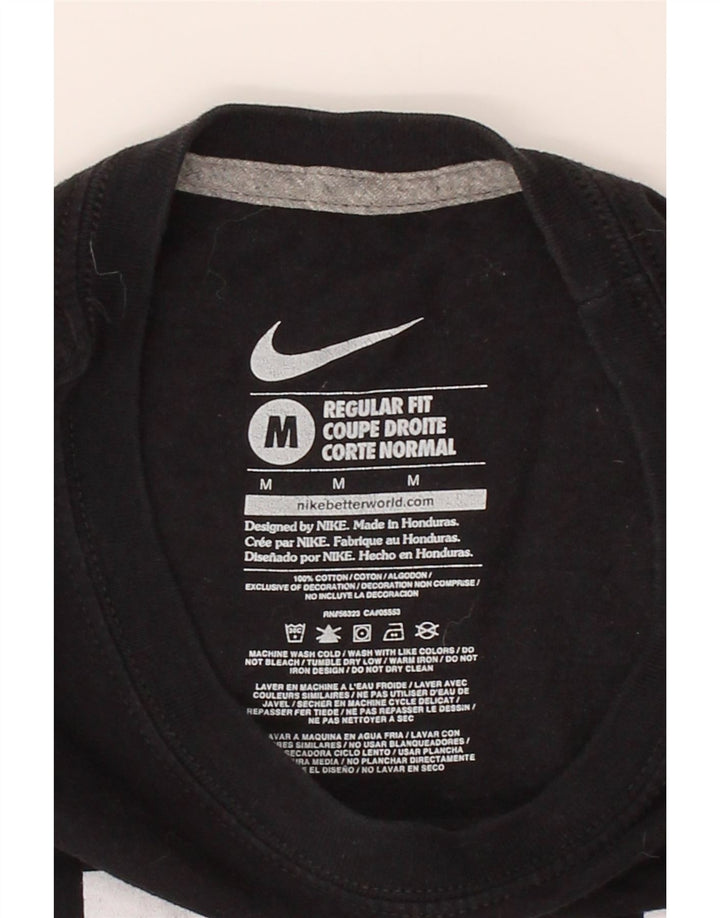 NIKE Mens Regular Fit Graphic T-Shirt Top Medium Black Cotton Vintage Nike and Second-Hand Nike from Messina Hembry 