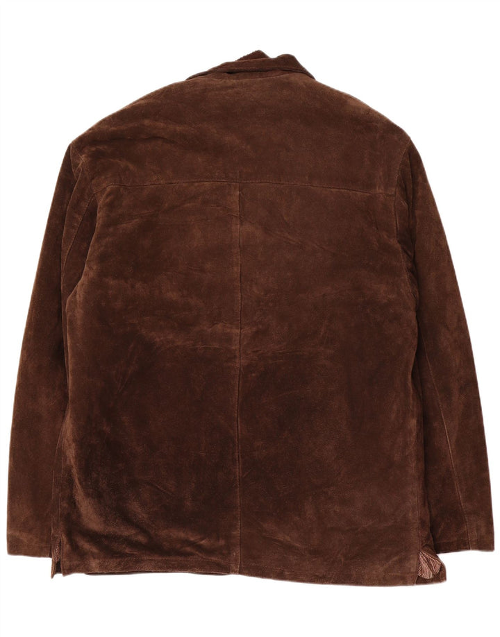 J. C. Twidd Ανδρικό Suede Jacket IT 52 XL Καφέ Δερμάτινο