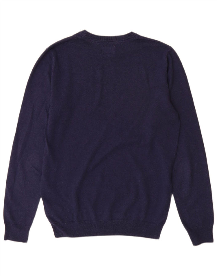 Ανδρικό πουλόβερ Wrangler Boat Neck Jumper Medium Navy Blue βαμβακερό