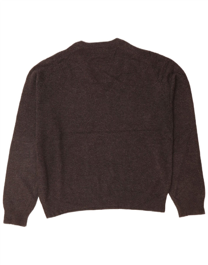 Ανδρικό πουλόβερ Marks & Spencer Blue Harbor με λαιμόκοψη σε μεσαίο γκρι