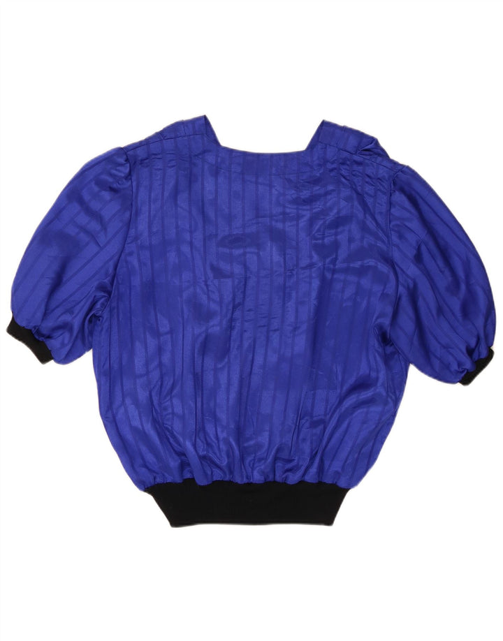 Vintage γυναικεία μπλούζα τοπ UK 16 Large Blue Colourblock