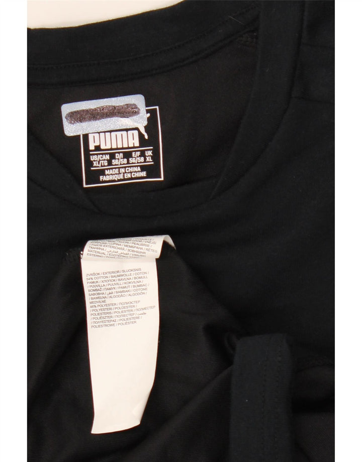 Puma Ανδρικό T-Shirt Top XL Μαύρο βαμβακερό
