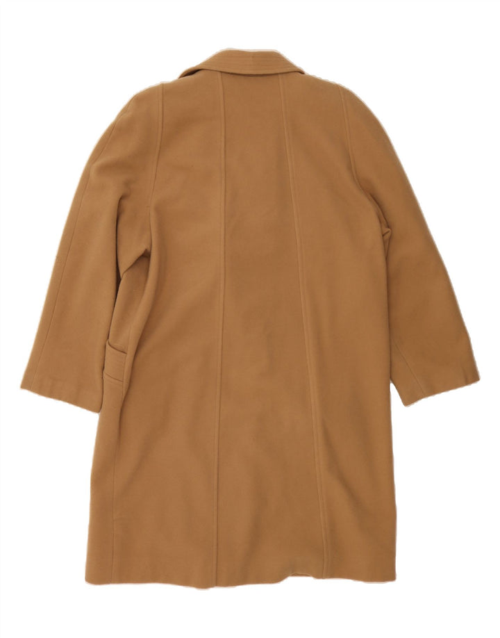 VINTAGE Womens Double Breasted Coat UK 14 Medium Brown Wool Vintage Vintage and Second-Hand Vintage from Messina Hembry 