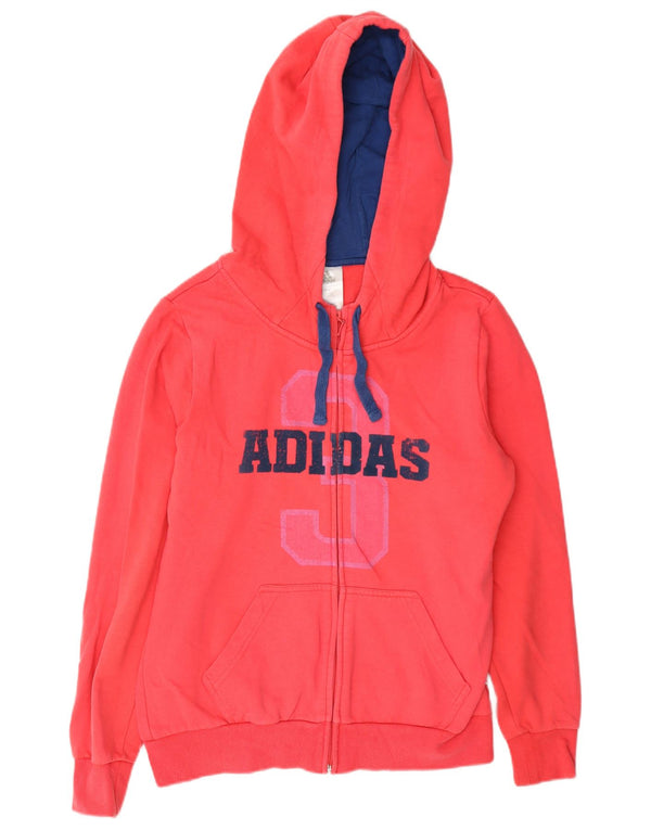 Γυναικείο πουλόβερ με κουκούλα με φερμουάρ Adidas UK 14 μεσαίο βαμβακερό