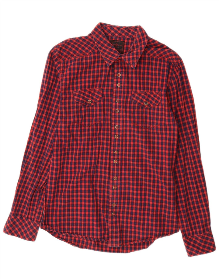 Ανδρικό πουκάμισο PEPE Jeans Graphic Flannel Μικρό κόκκινο βαμβακερό Gingham