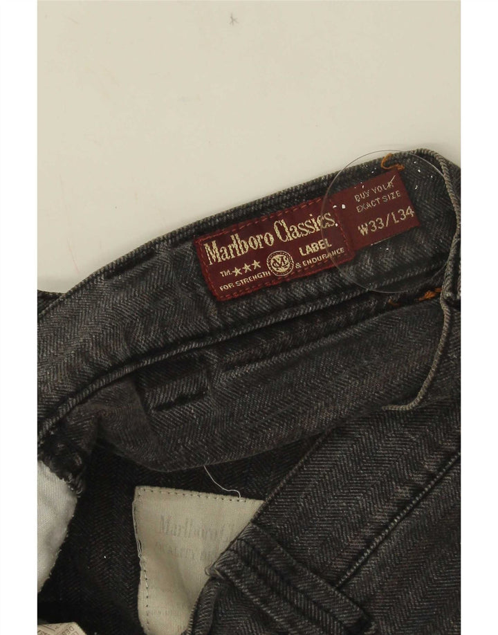 Ανδρικό ίσιο παντελόνι Chino Marlboro Classics W33 L31 Γκρι Ψαροκόκκαλο