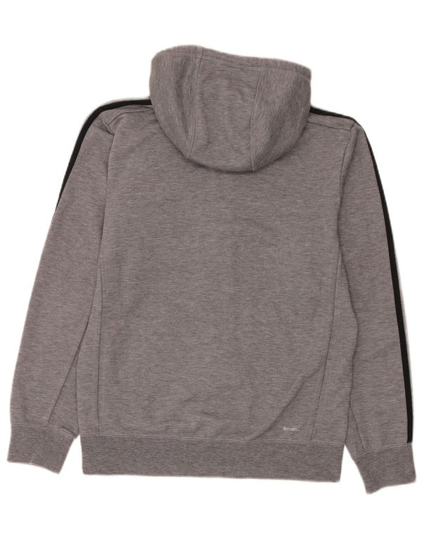 Ανδρικό πουλόβερ με κουκούλα με φερμουάρ Adidas Climalite Μικρό γκρι πολυεστέρα