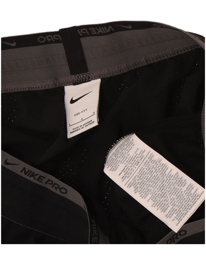 Ανδρικό αθλητικό σορτς Nike Dri Fit, μεγάλο μαύρο πολυεστέρα