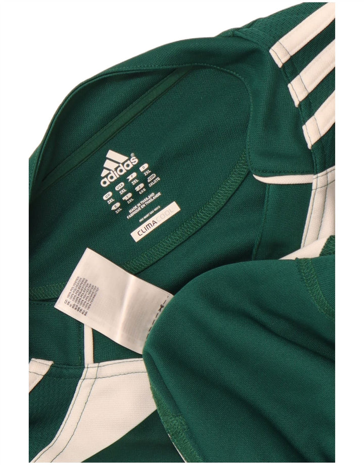 Adidas Ανδρικό T-Shirt Climacool Top 2XL πράσινο ριγέ πολυεστέρα