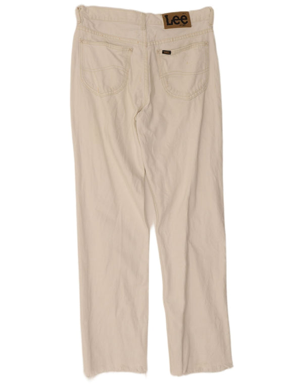 Lee Mens Straight Jeans W30 L31 Λευκό βαμβακερό