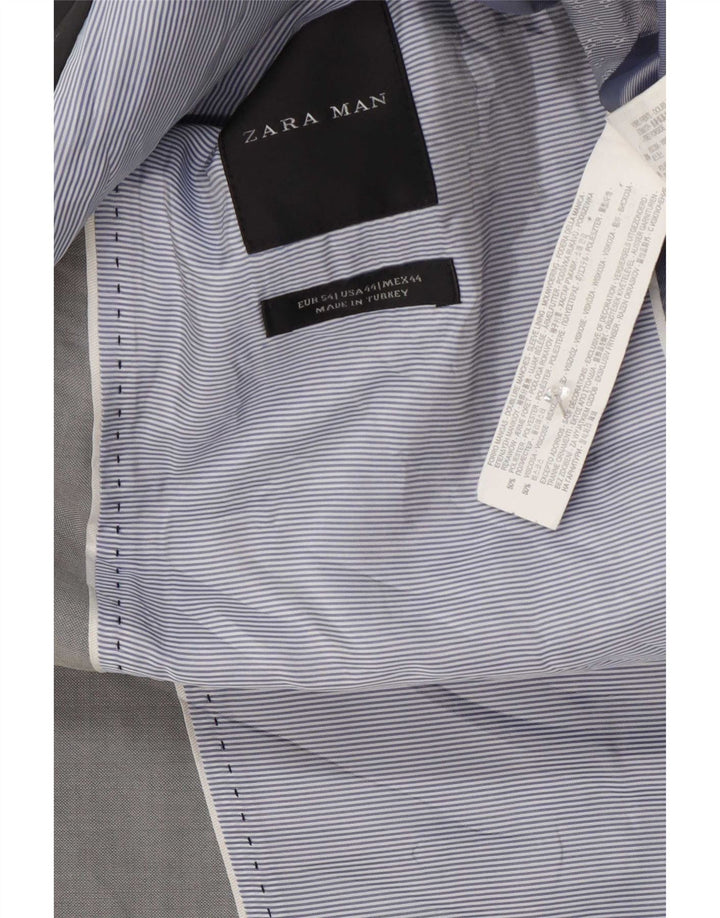 Zara Ανδρικό μπουφάν σακάκι με 2 κουμπιά EU 54 XL Γκρι Πολυεστέρας