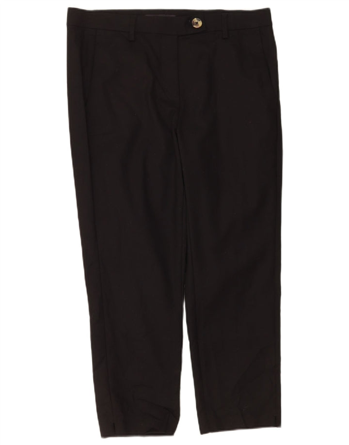 Marks & Spencer Γυναικείο Cropped Παντελόνι UK 12 Medium W30 L24 Black