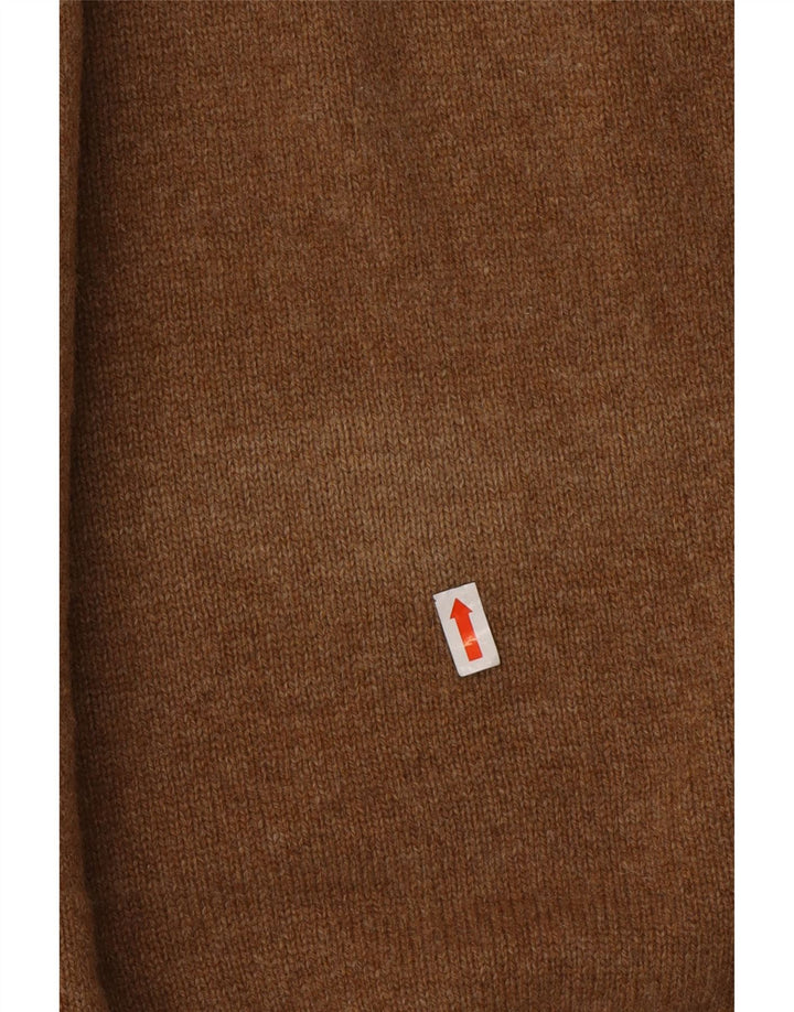 MARLBORO CLASSICS Ανδρικό πουλόβερ με φερμουάρ 2XL καφέ μαλλί