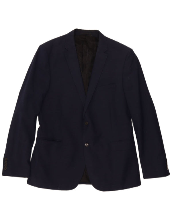 John Lewis Ανδρικό μπουφάν blazer UK 38 Medium Navy Blue Wool