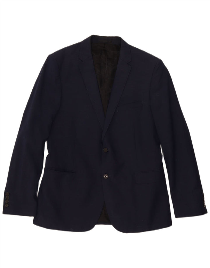 John Lewis Ανδρικό μπουφάν blazer UK 38 Medium Navy Blue Wool