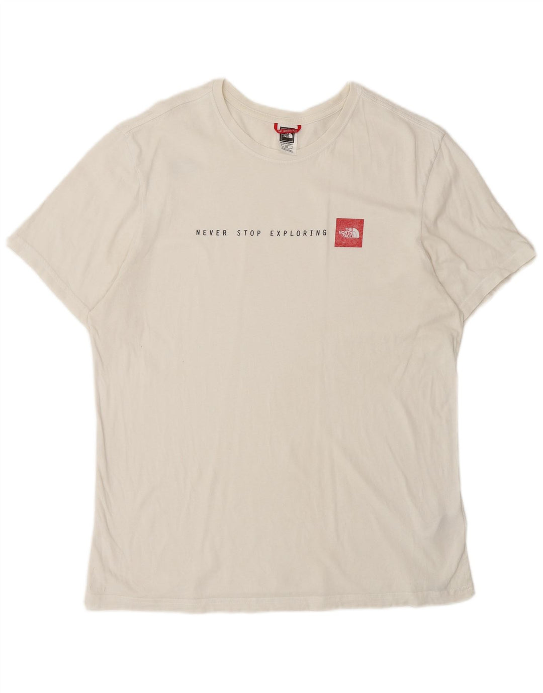 THE NORTH FACE Ανδρικό γραφικό T-Shirt Top μεγάλο λευκό βαμβακερό