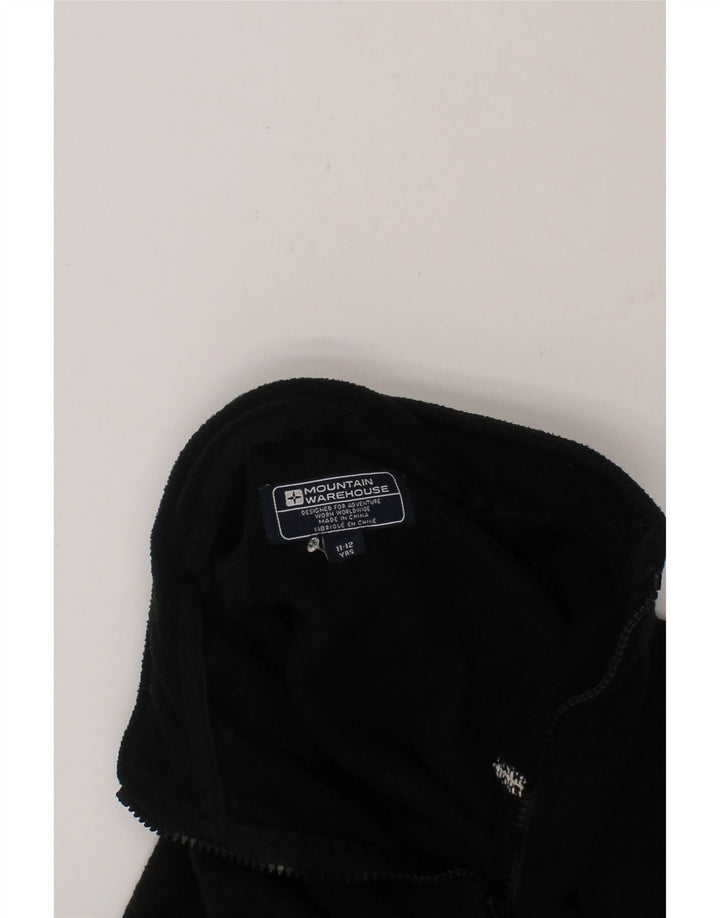 MOUNTAIN WAREHOUSE Boys Fleece Jacket 11-12 Years Black Polyester Vintage Mountain Warehouse and Second-Hand Mountain Warehouse from Messina Hembry 