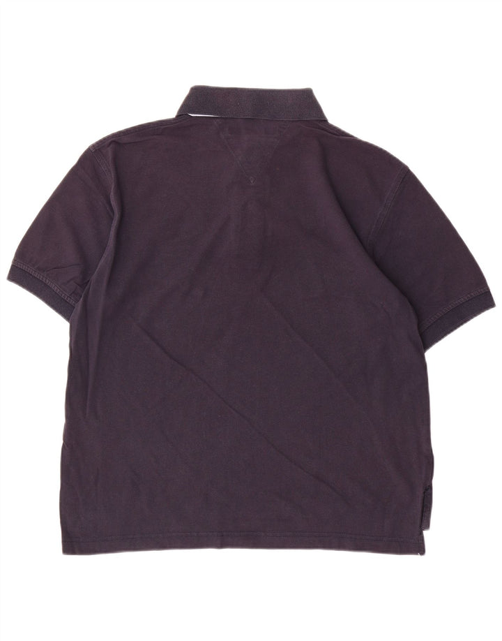 Ανδρικό πουκάμισο πόλο Tommy Hilfiger, Βαμβακερό, μεσαίο ναυτικό