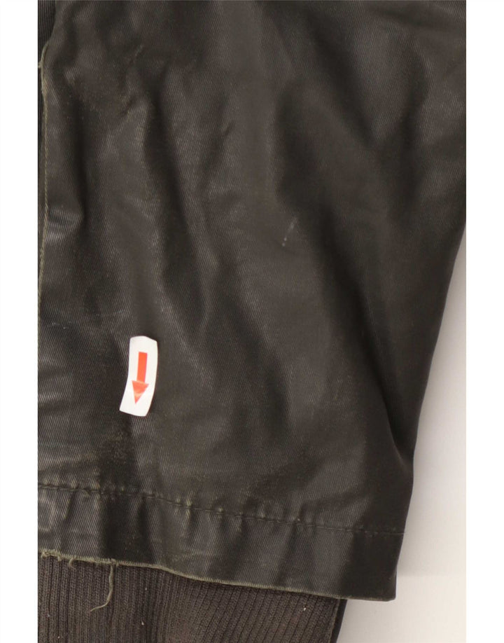 Threadbare Mens Hooded Waxed Cotton Jacket UK 40 Large Green