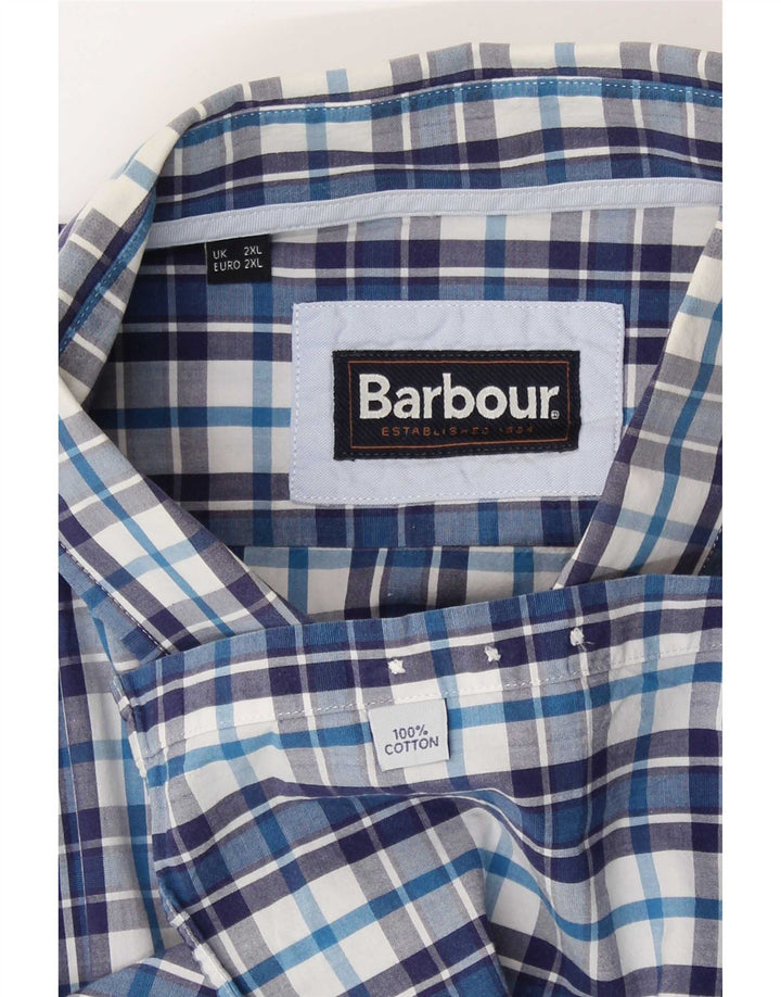 Ανδρικό πουκάμισο Barbour 2XL Blue Check Cotton