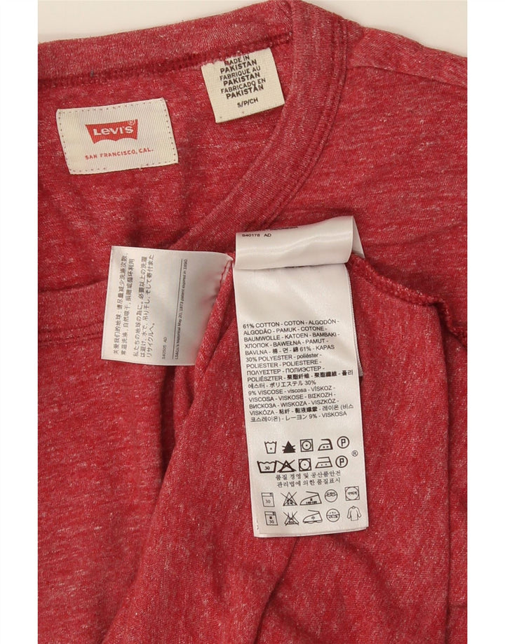 Ανδρικό T-Shirt LEVI'S Μπλουζάκι από βαμβακερό μικρό κόκκινο χρώμα