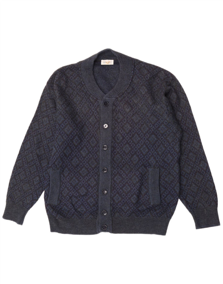 Ανδρικό πουλόβερ Della Ciana Ζακέτα IT 52 Large Navy Blue Argyle/Diamond