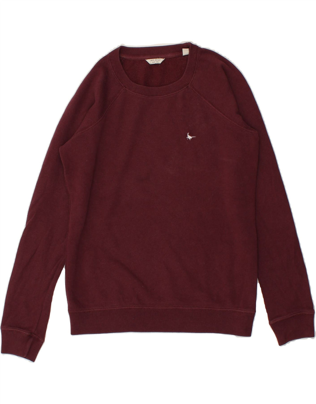 JACK WILLS Womens Sweatshirt Jumper UK 10 Small Burgundy Vintage Jack Wills and Second-Hand Jack Wills from Messina Hembry 