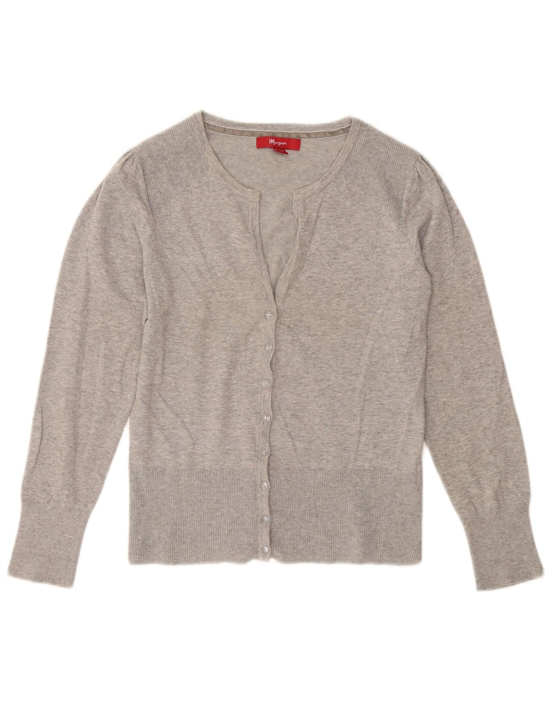 MONSOON Womens Cardigan Sweater UK 12 Medium Grey Cotton