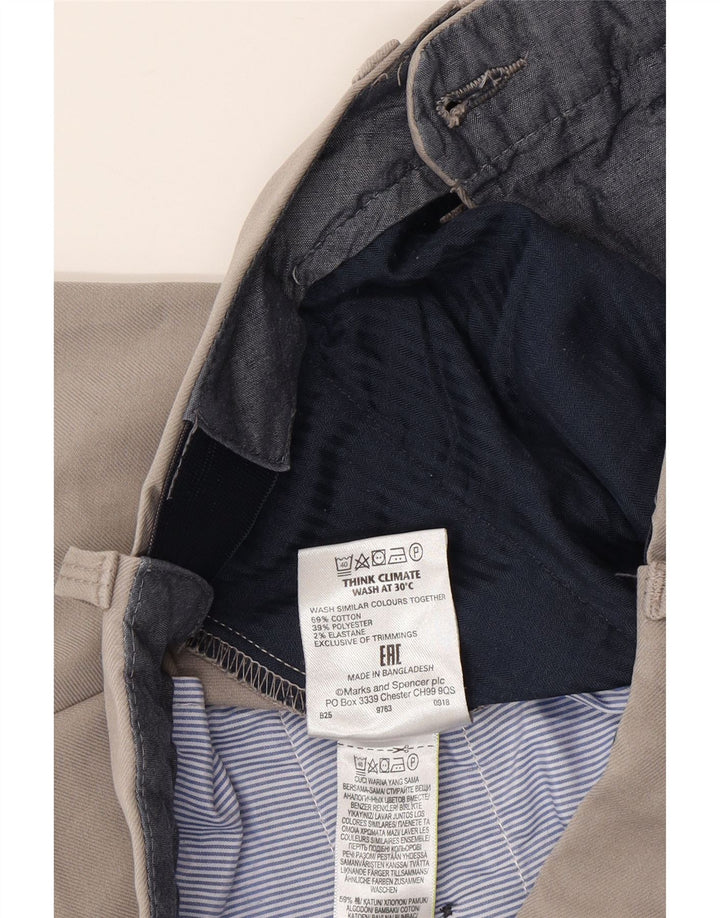 Marks & Spencer Ανδρικό ίσιο παντελόνι W32 L28 Γκρι βαμβακερό