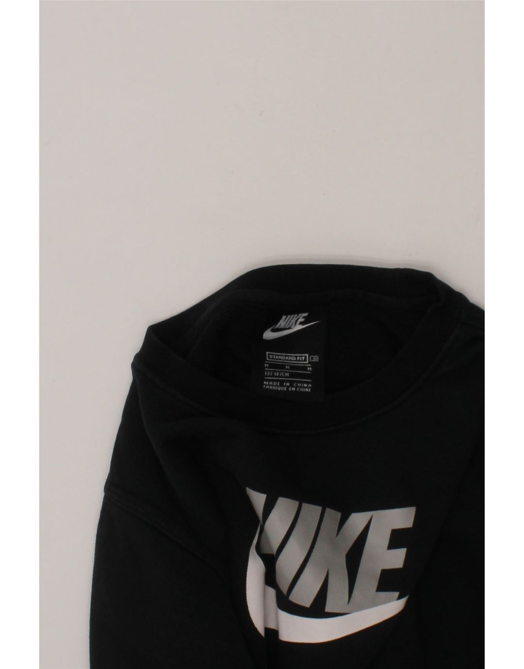 NIKE Boys Standard Fit Graphic Sweatshirt Jumper 10-11 Years Medium  Black Vintage Nike and Second-Hand Nike from Messina Hembry 