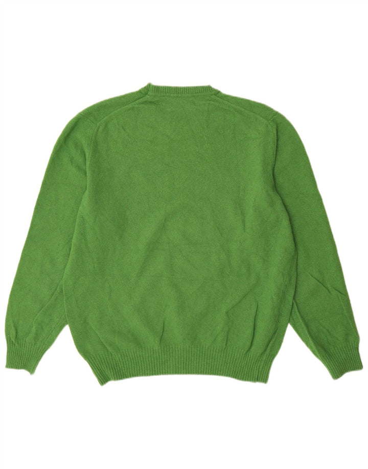 Ανδρικό πουλόβερ Zara Crew Neck Jumper XL Green Wool