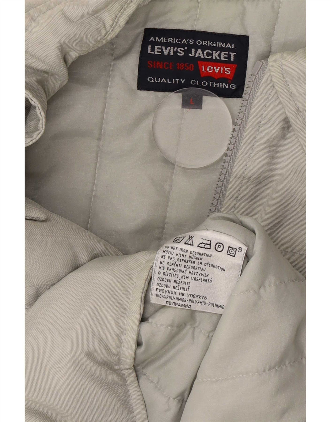 Levi's Mens Utility Jacket UK 40 Large Grey Polyamide