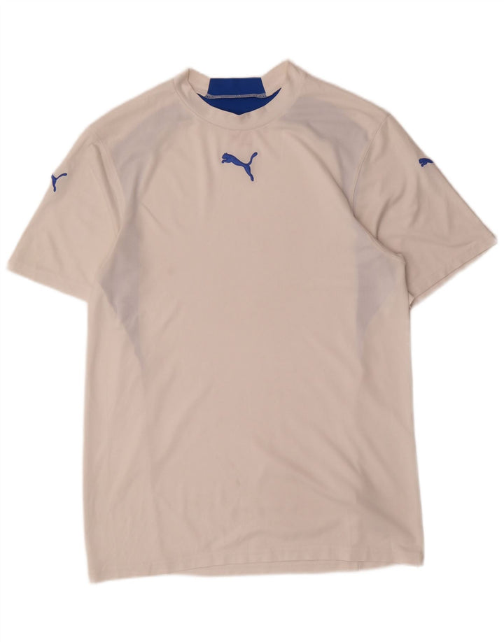 Ανδρικό T-Shirt Puma Top Small White Colourblock Polyester