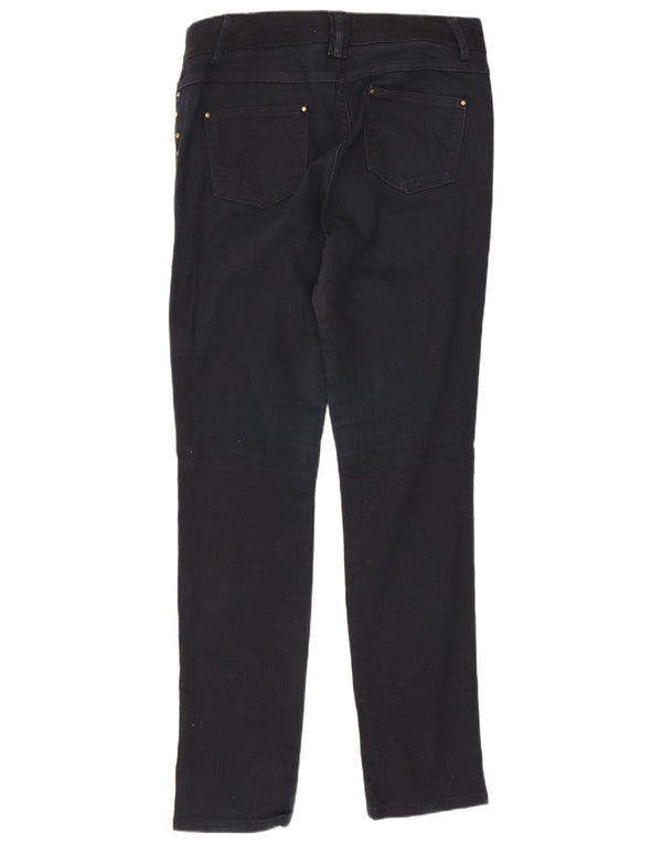 Marks & Spencer Γυναικεία Skinny Jeans UK 10 Small W30 L28 Black Cotton