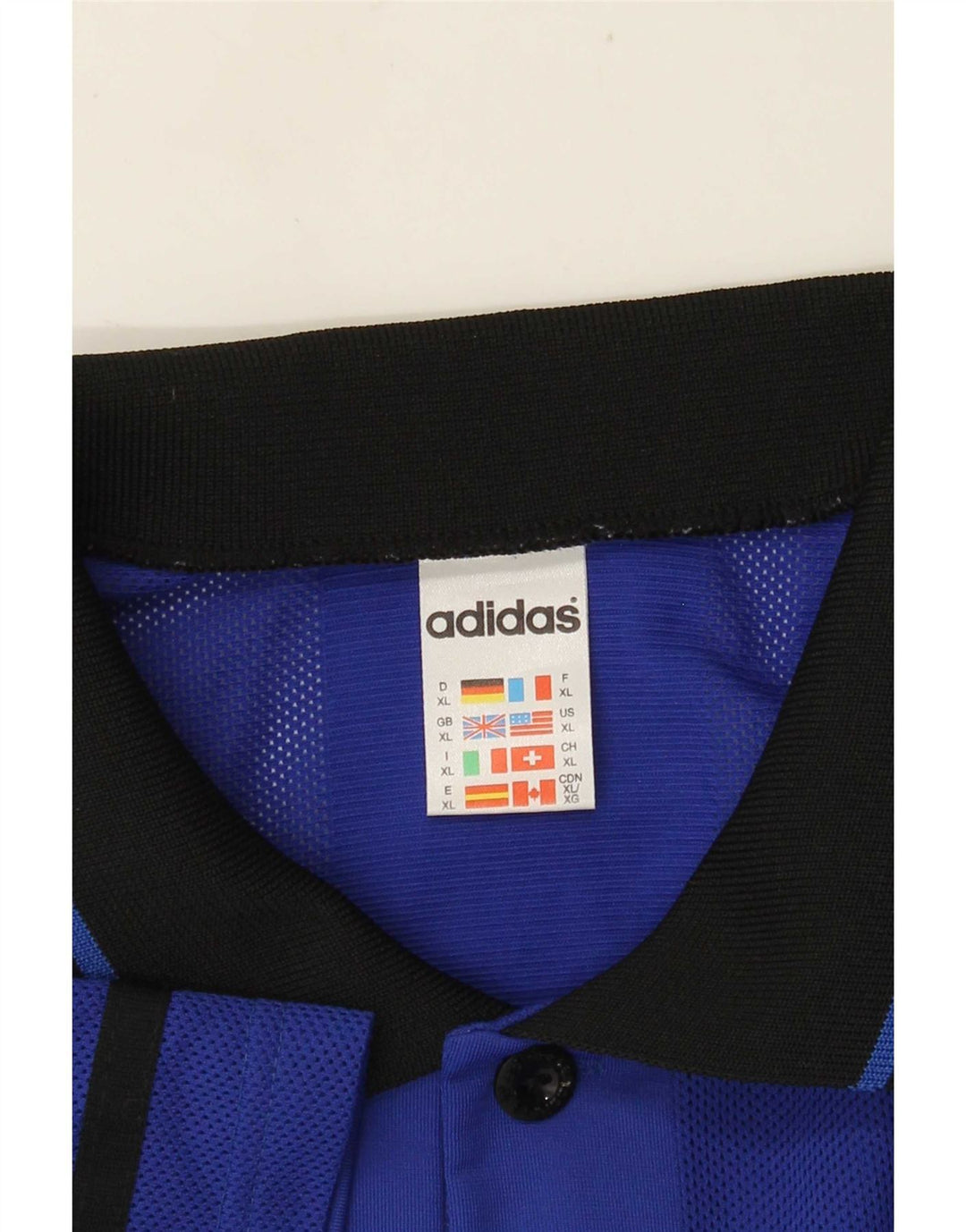 Ανδρικό πουκάμισο Adidas Polo XL μπλε ριγέ πολυεστέρα