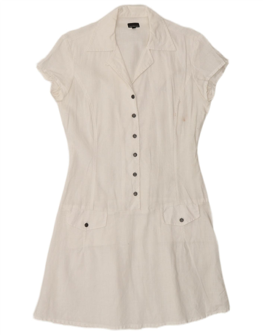Calvin Klein Jeans Γυναικείο φόρεμα A-Line UK 14 Medium White