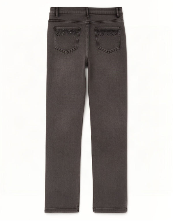 Marks & Spencer Γυναικεία ίσια τζιν UK 12 Medium W30 L29 Γκρι βαμβακερό