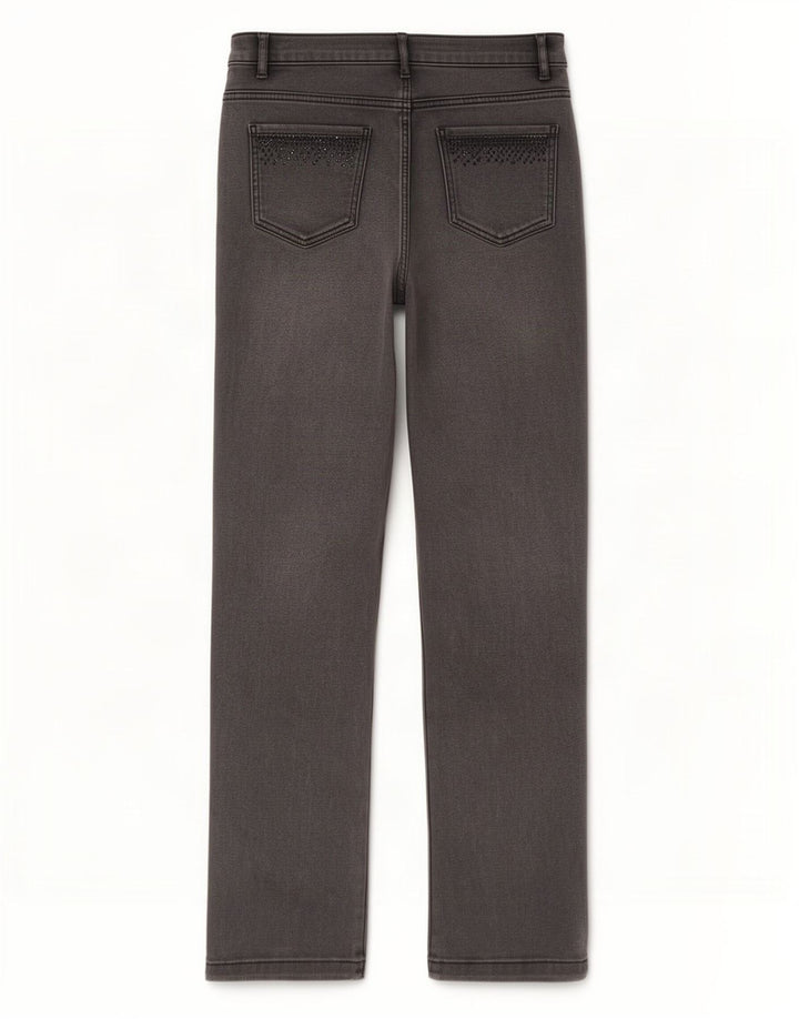 Marks & Spencer Γυναικεία ίσια τζιν UK 12 Medium W30 L29 Γκρι βαμβακερό