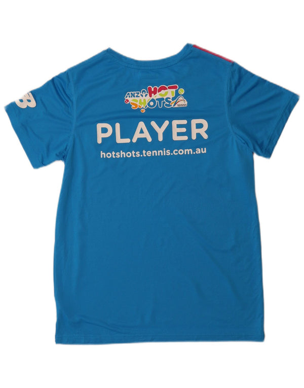 New Balance Boys Graphic T-Shirt Top 15-16 Years 2XL Blue Colourblock
