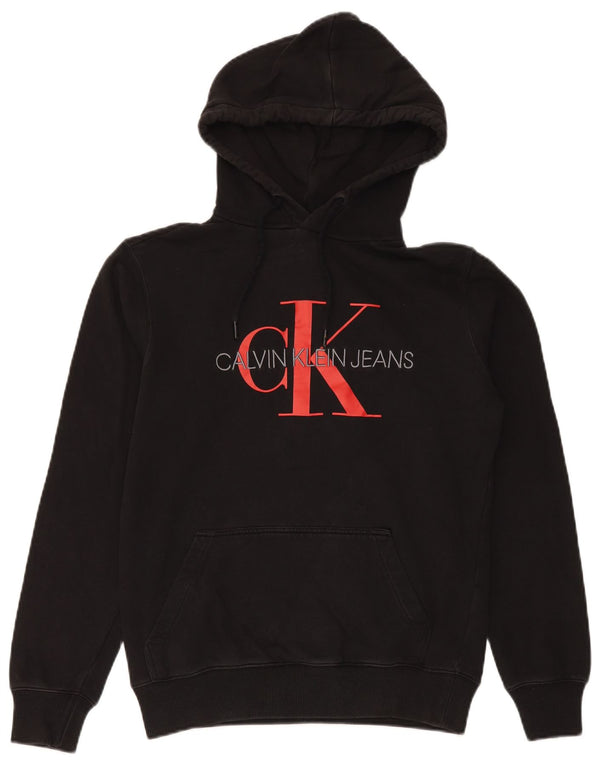 Calvin Klein Jeans Ανδρικό Graphic Hoodie Jumper XS Μαύρο βαμβακερό