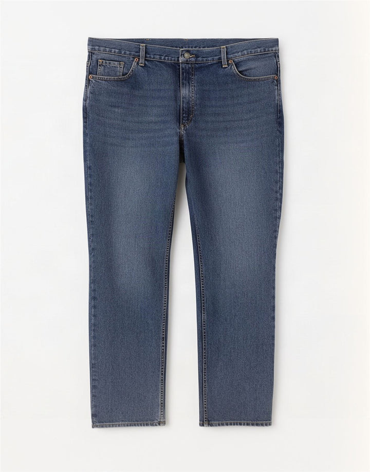 Lee Mens Straight Jeans W38 L32 Μπλε βαμβακερό