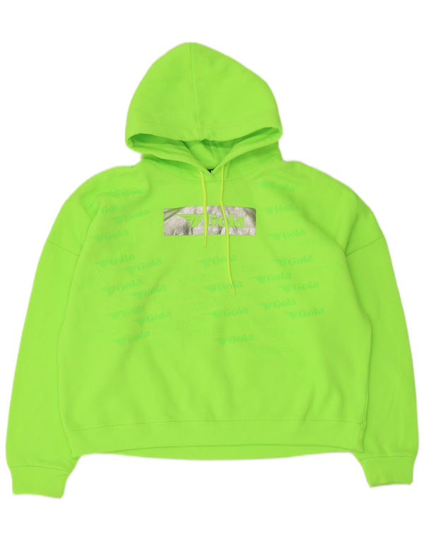 Γυναικείο Gola Oversized Crop Graphic Hoodie Jumper UK 18 XL Green Flecked