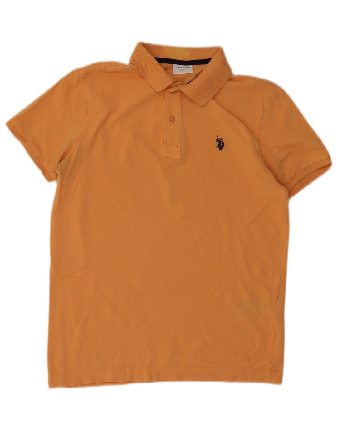 Ανδρικό πουκάμισο πόλο US Polo Assn Μικρό πορτοκαλί βαμβακερό