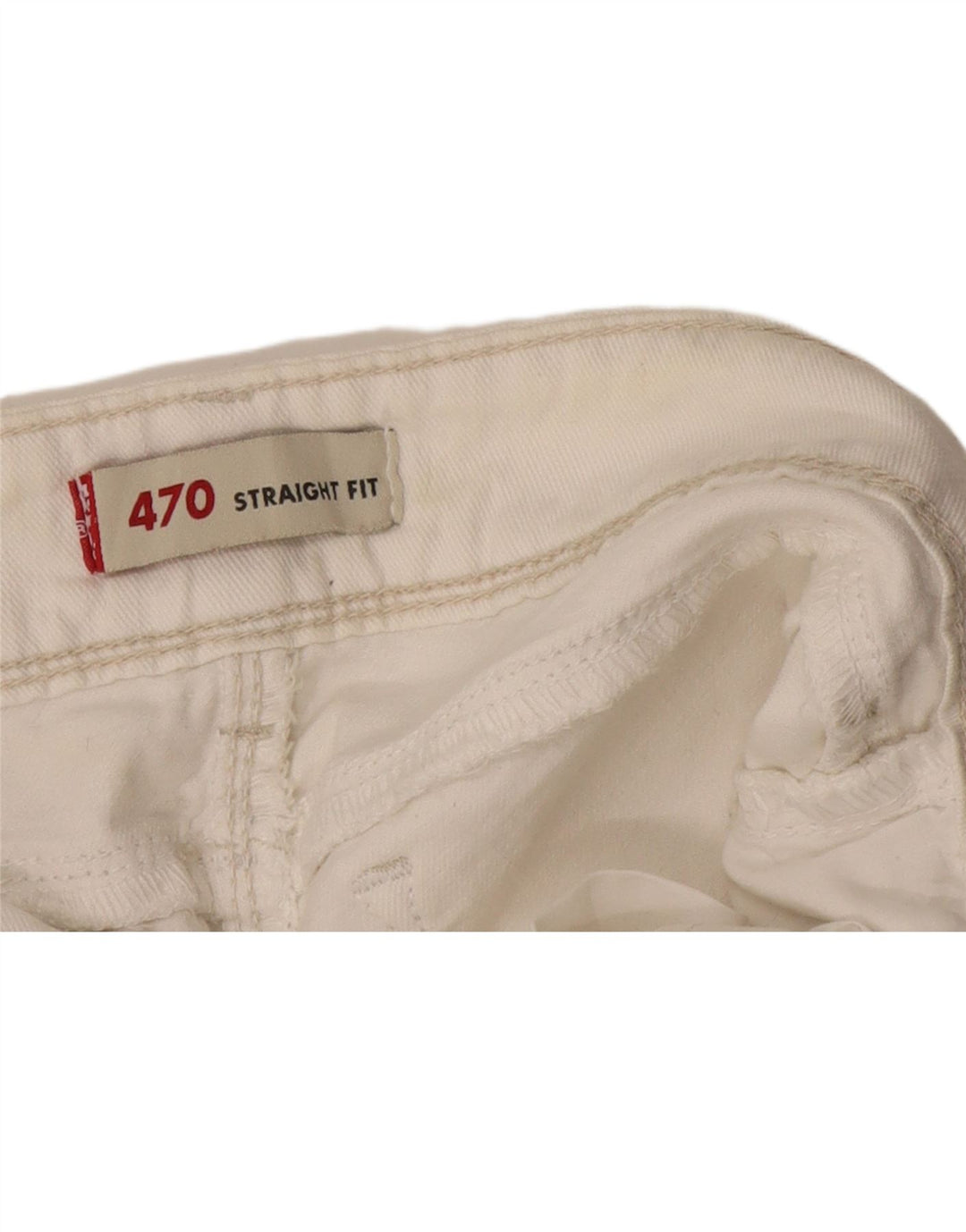 Γυναικείο τζιν Levi's 470 Χαμηλόμεση ίσιο W32 L32 Off White